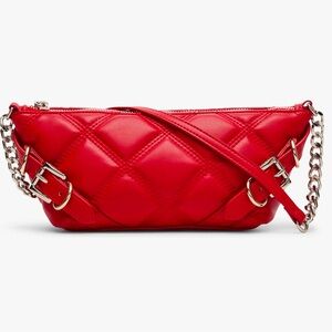 Steve Madden Bcandi Elongated Shoulder Bag Red